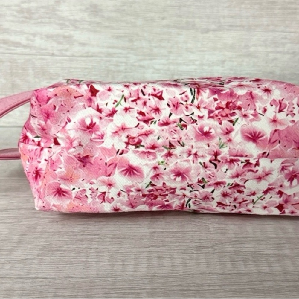Dior Beauty✨🩷🌸White Canvas Cosmetic Pouch with Pink Floral Print - Picture 5 of 5